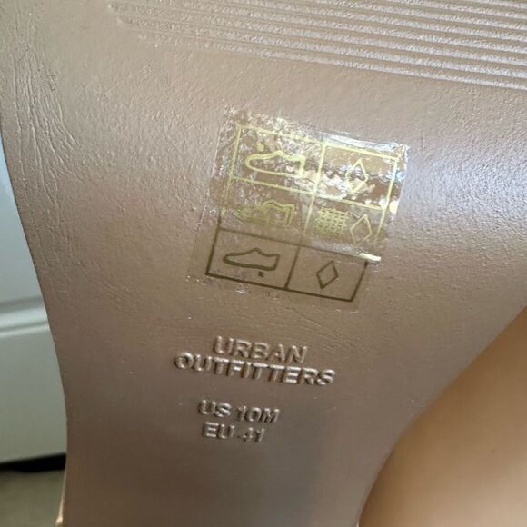 urban outfitters boots UO Noreen Tall Platform Boot size 10 eu 41 in honey heels - Picture 7 of 7